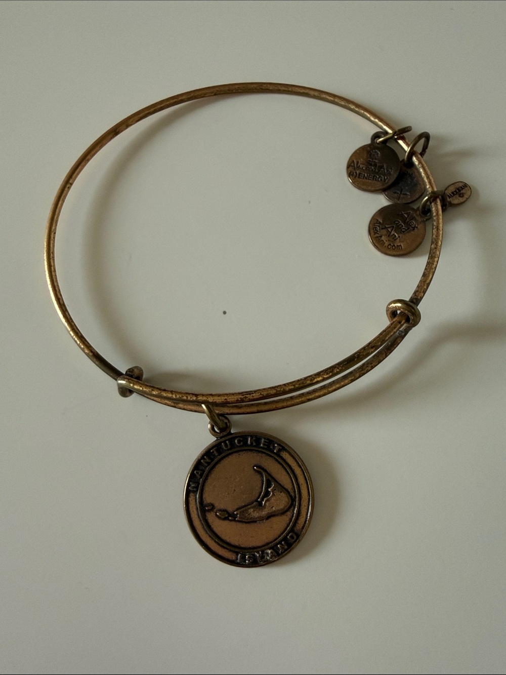 Alex and Ani Bronze Nantucket Charm Bangle